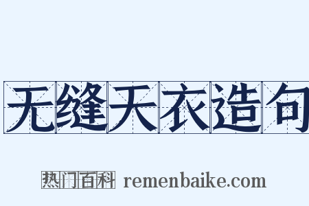 无缝天衣造句是什么意思的图片